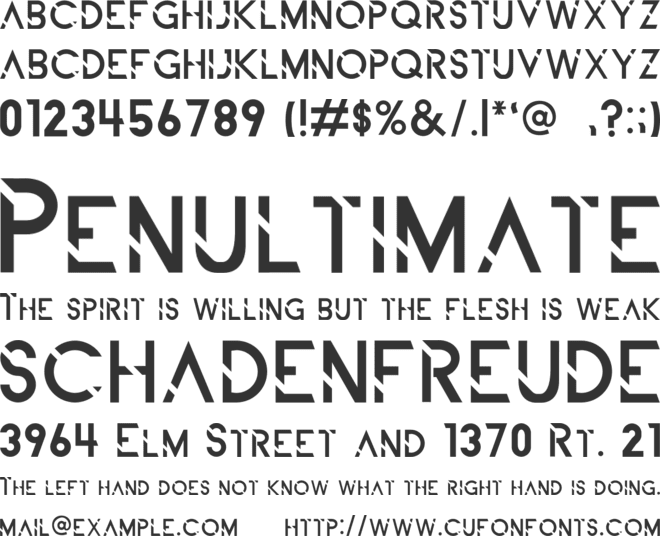 ALDITH font preview