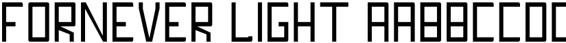 FORNEVER Light font