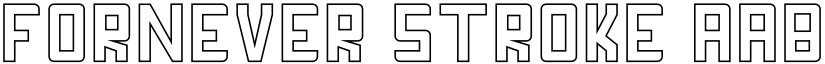 FORNEVER Stroke font