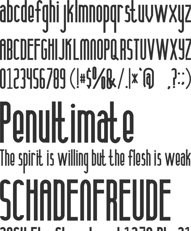 Anamelia font preview