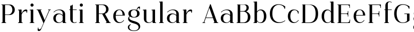 Priyati Regular font