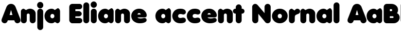 Anja Eliane accent Nornal font