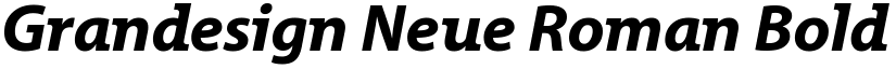 Grandesign Neue Roman Bold Italic font