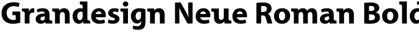 Grandesign Neue Roman Bold font