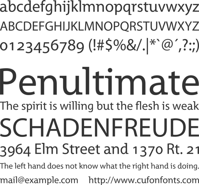 Grandesign Neue Roman font preview