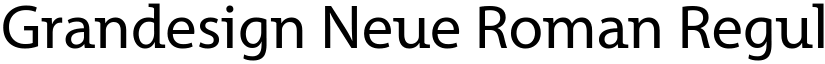 Grandesign Neue Roman Regular font