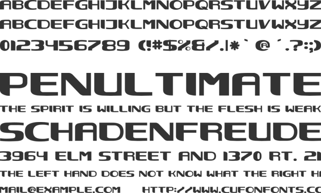 NEC font preview