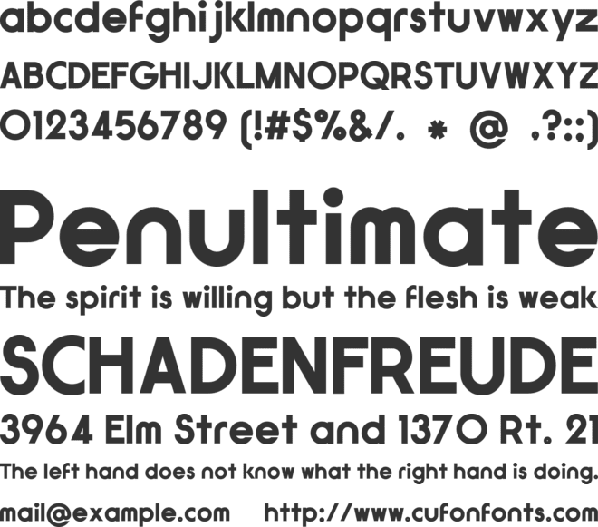 GauFontExpositionW font preview