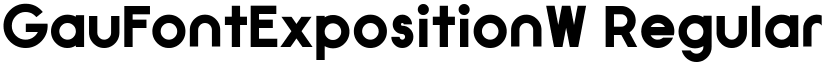 GauFontExpositionW Regular font