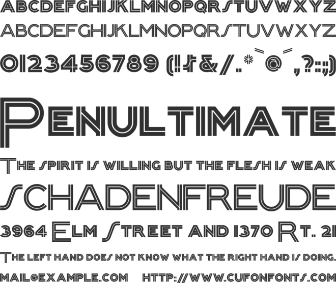 PackardClipperNF font preview