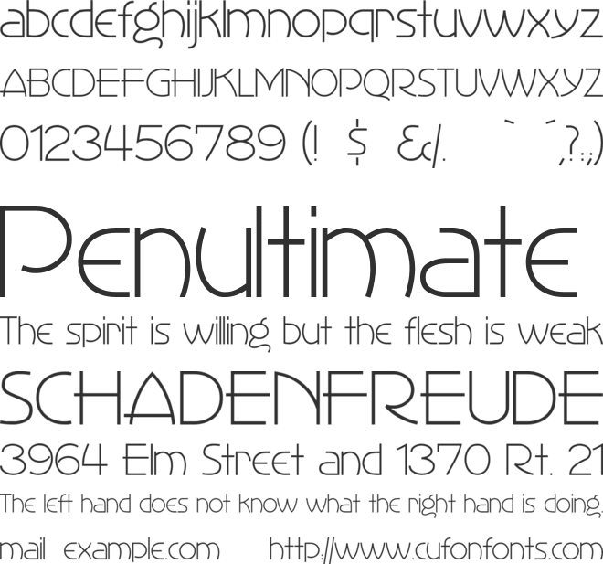 Perisphere font preview