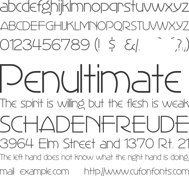 Perisphere font preview