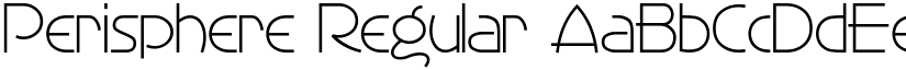 Perisphere Regular font