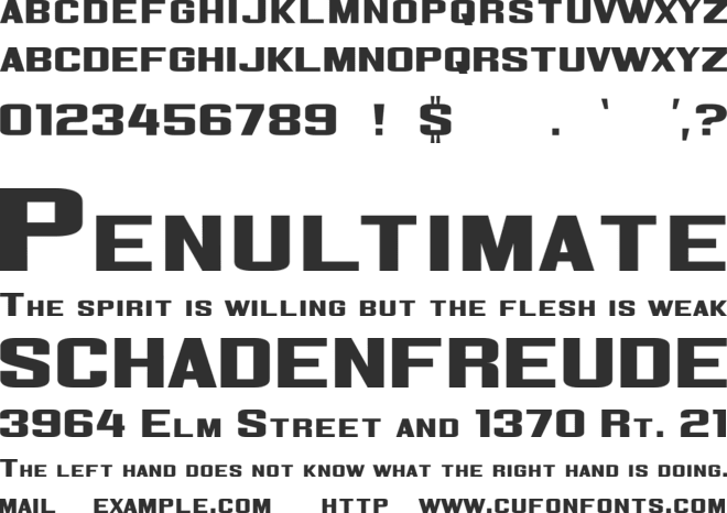 Corporate font preview
