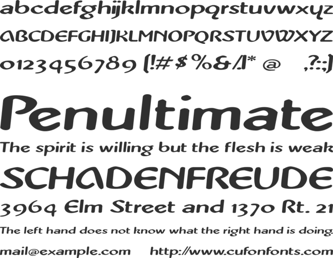 PopUp font preview