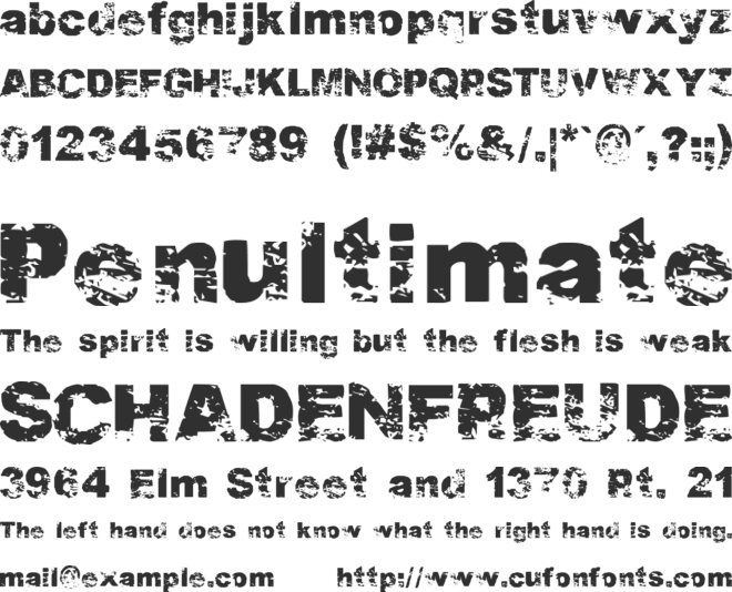 PDRPT font preview
