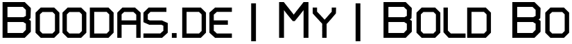Boodas.de | My | Bold Bold font