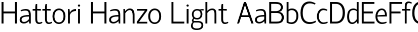 Hattori Hanzo Light font