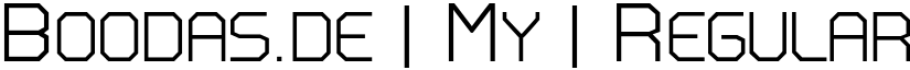 Boodas.de | My | Regular Regular font