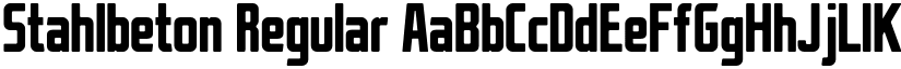 Stahlbeton Regular font