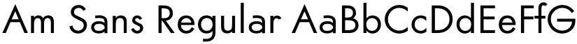 Am Sans Regular font