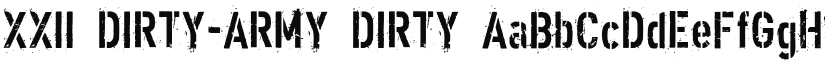 XXII DIRTY-ARMY DIRTY font