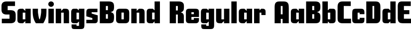 SavingsBond Regular font
