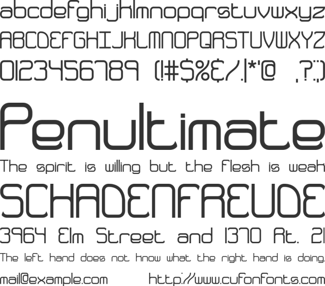 Quarterly  BRK font preview