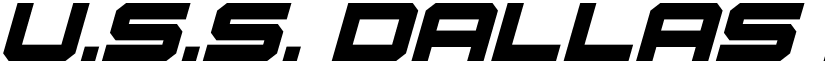 U.S.S. Dallas Bold Italic Bold Italic font