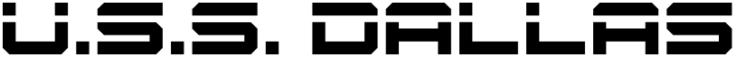 U.S.S. Dallas Laser Regular font