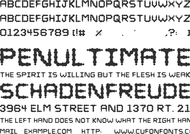 Puffy font preview