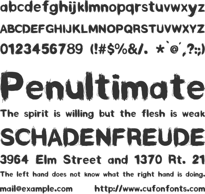 Callejera font preview