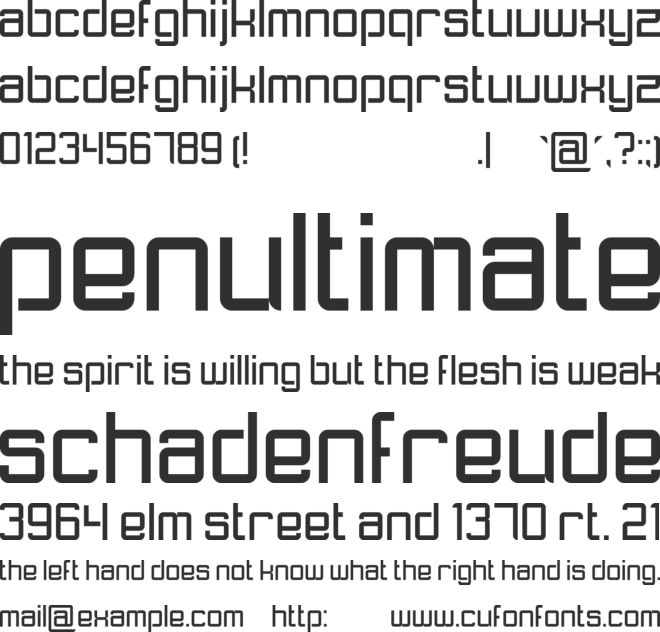 Lower Face font preview