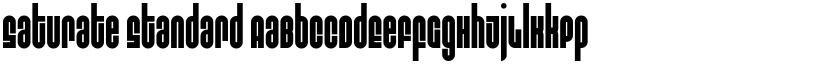 Saturate Standard font