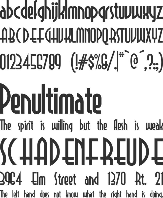 SelznickNormal font preview