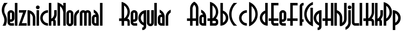 SelznickNormal Regular font