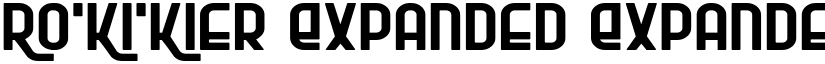 Ro'Ki'Kier Expanded Expanded font