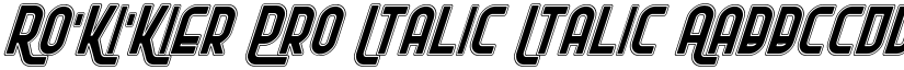 Ro'Ki'Kier Pro Italic Italic font