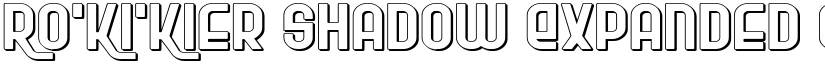 Ro'Ki'Kier Shadow Expanded Expanded font