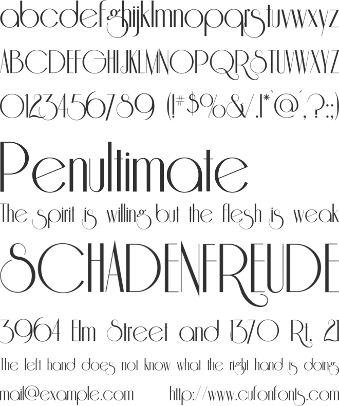 Riesling font preview