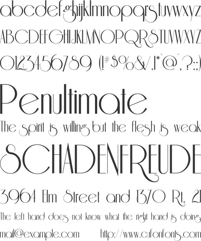 Riesling font preview
