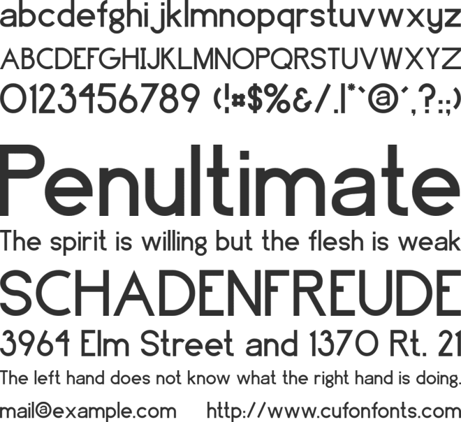 Brassfield font preview