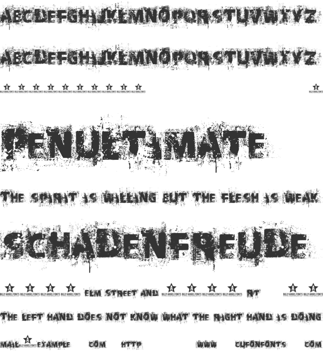 Black Oak font preview