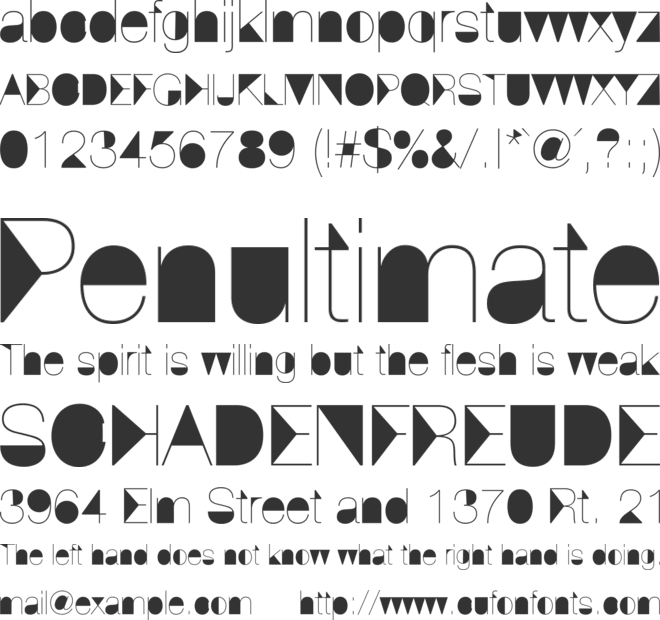 Black Eye Nue font preview