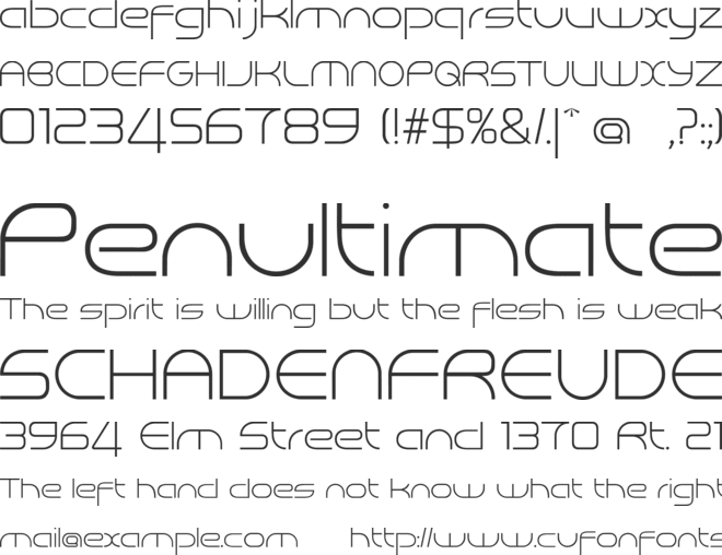 We2000 font preview