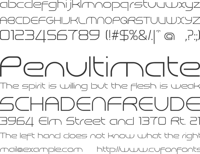 We2000 font preview