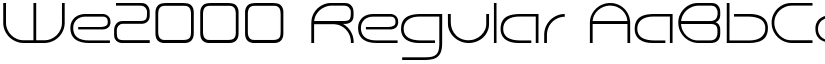 We2000 Regular font