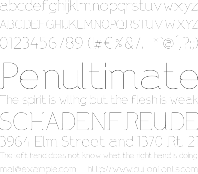 DNNR font preview