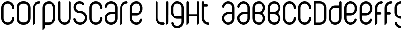 CorpusCare light font