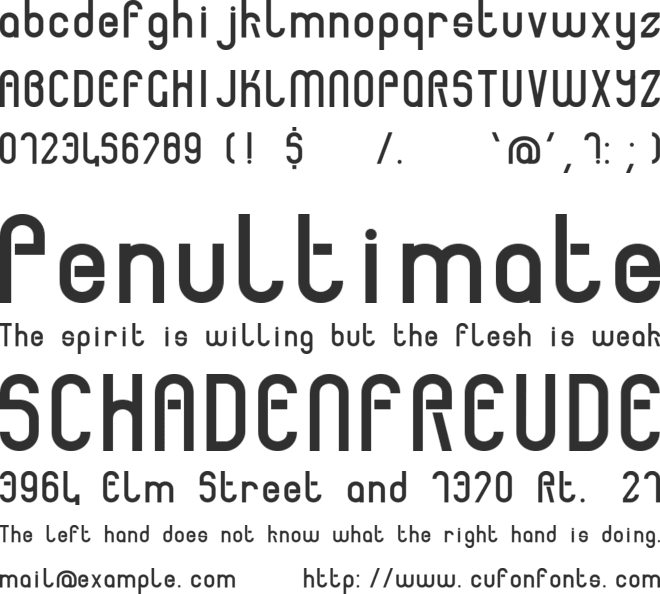 Tacoma font preview